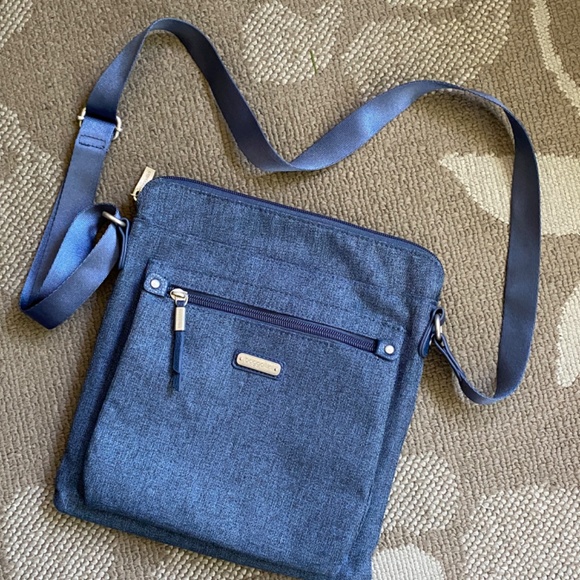 BAGGALLINI Go Bagg Steel Blue Nylon Crossbody Purse - Picture 1 of 10